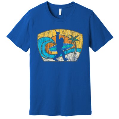 Bigfoot Surfing Gift For Shaka Aloha Surfer Dude Premium T-Shirt