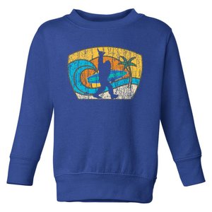 Bigfoot Surfing Gift For Shaka Aloha Surfer Dude Toddler Sweatshirt