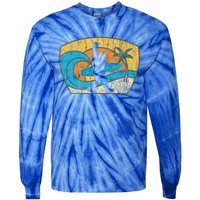 Bigfoot Surfing Gift For Shaka Aloha Surfer Dude Tie-Dye Long Sleeve Shirt