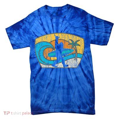 Bigfoot Surfing Gift For Shaka Aloha Surfer Dude Tie-Dye T-Shirt
