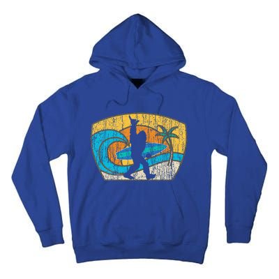 Bigfoot Surfing Gift For Shaka Aloha Surfer Dude Tall Hoodie