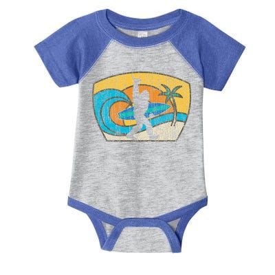Bigfoot Surfing Gift For Shaka Aloha Surfer Dude Infant Baby Jersey Bodysuit