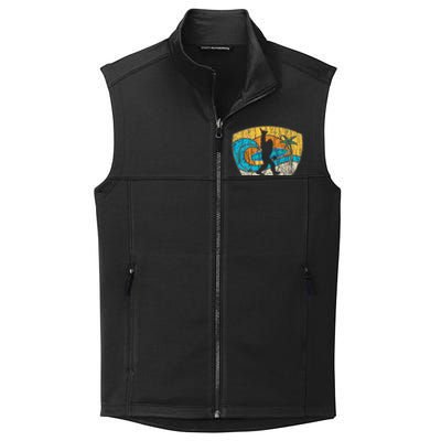 Bigfoot Surfing Gift For Shaka Aloha Surfer Dude Collective Smooth Fleece Vest