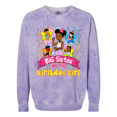 Big Sister GracieS Corner Birthday Dolls Cute Party Gift Colorblast Crewneck Sweatshirt