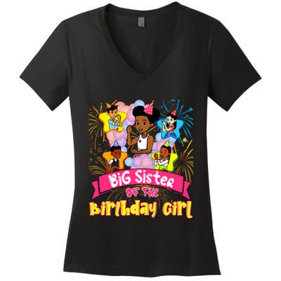 Big Sister GracieS Corner Birthday Dolls Cute Party Gift Women's V-Neck T-Shirt