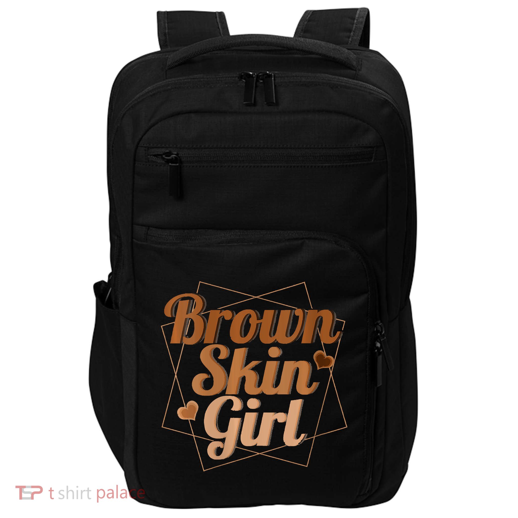 Brown Skin Girl Melanin Black Queen Juneteenth Impact Tech Backpack