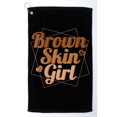 Brown Skin Girl Melanin Black Queen Juneteenth Golf Towel