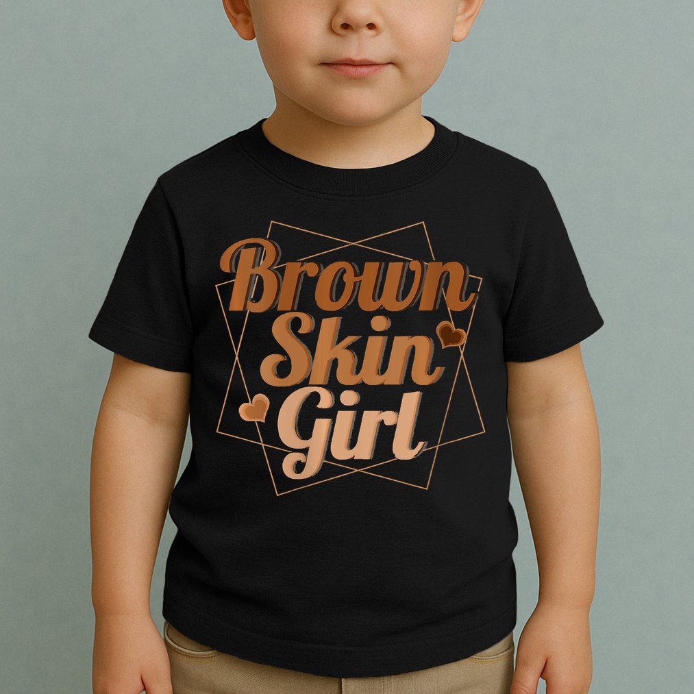 Brown Skin Girl Melanin Black Queen Juneteenth Toddler T-Shirt
