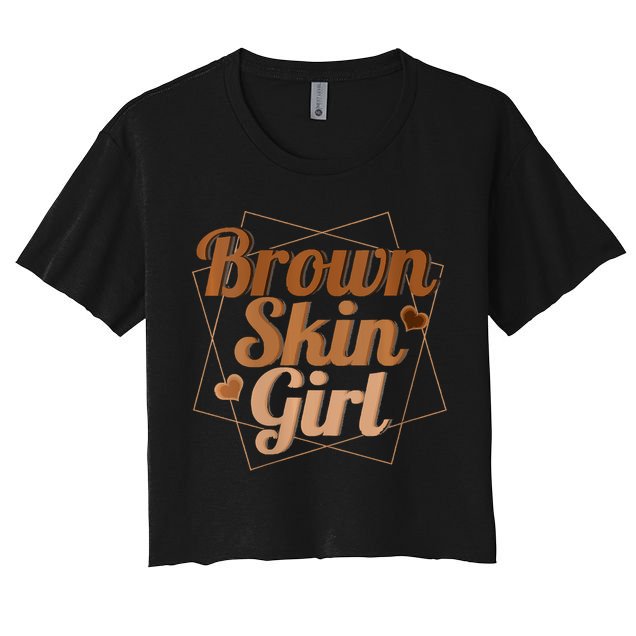 Brown Skin Girl Melanin Black Queen Juneteenth Crop Top