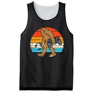 Bigfoot Sasquatch Gamer Retro Gaming Mesh Reversible Basketball Jersey Tank