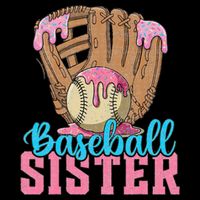 Baseball Sister Game Day Ice Cream Drip Baseball Big Sister Bucket Hat
