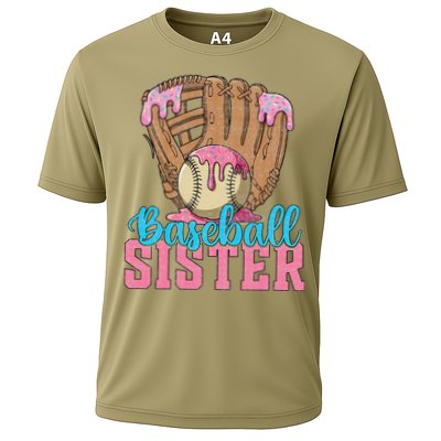 Baseball Sister Game Day Ice Cream Drip Baseball Big Sister Performance Shirt
