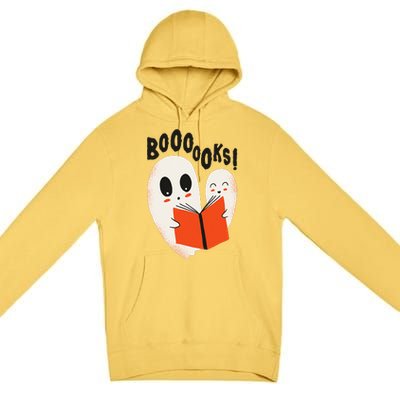 BOOOOKS! Spooky Ghosts Reading BOO BOOKS Halloween Meme Premium Pullover Hoodie