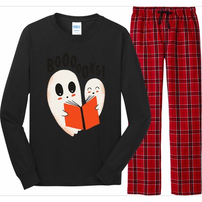 BOOOOKS! Spooky Ghosts Reading BOO BOOKS Halloween Meme Long Sleeve Pajama Set