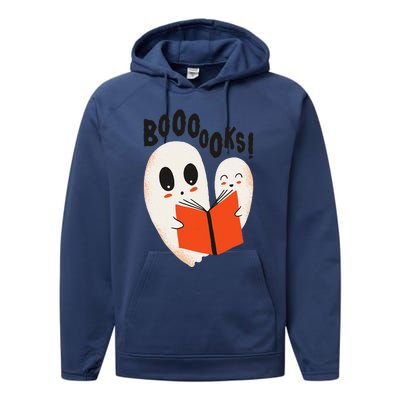 BOOOOKS! Spooky Ghosts Reading BOO BOOKS Halloween Meme Performance Fleece Hoodie