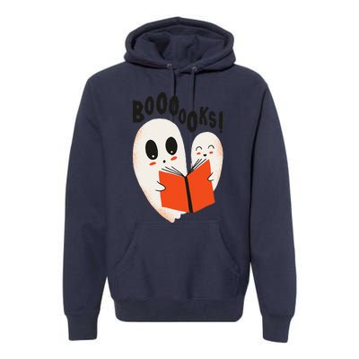 BOOOOKS! Spooky Ghosts Reading BOO BOOKS Halloween Meme Premium Hoodie