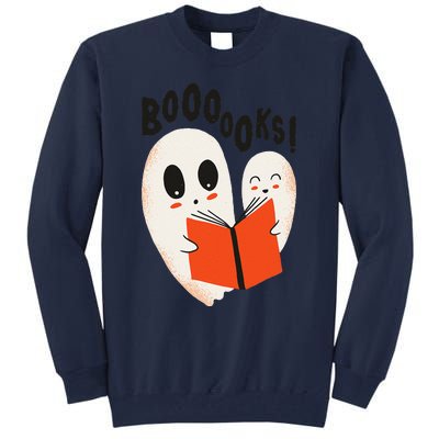 BOOOOKS! Spooky Ghosts Reading BOO BOOKS Halloween Meme Tall Sweatshirt