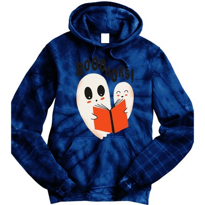 BOOOOKS! Spooky Ghosts Reading BOO BOOKS Halloween Meme Tie Dye Hoodie