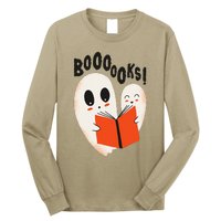 BOOOOKS! Spooky Ghosts Reading BOO BOOKS Halloween Meme Long Sleeve Shirt