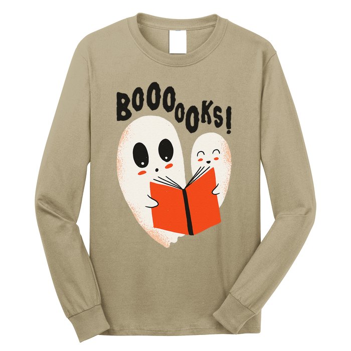 BOOOOKS! Spooky Ghosts Reading BOO BOOKS Halloween Meme Long Sleeve Shirt