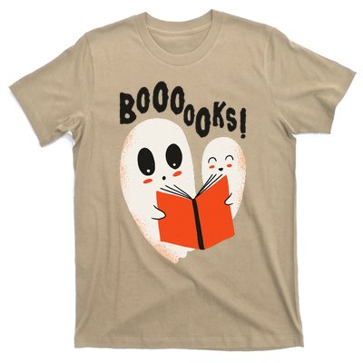 BOOOOKS! Spooky Ghosts Reading BOO BOOKS Halloween Meme T-Shirt