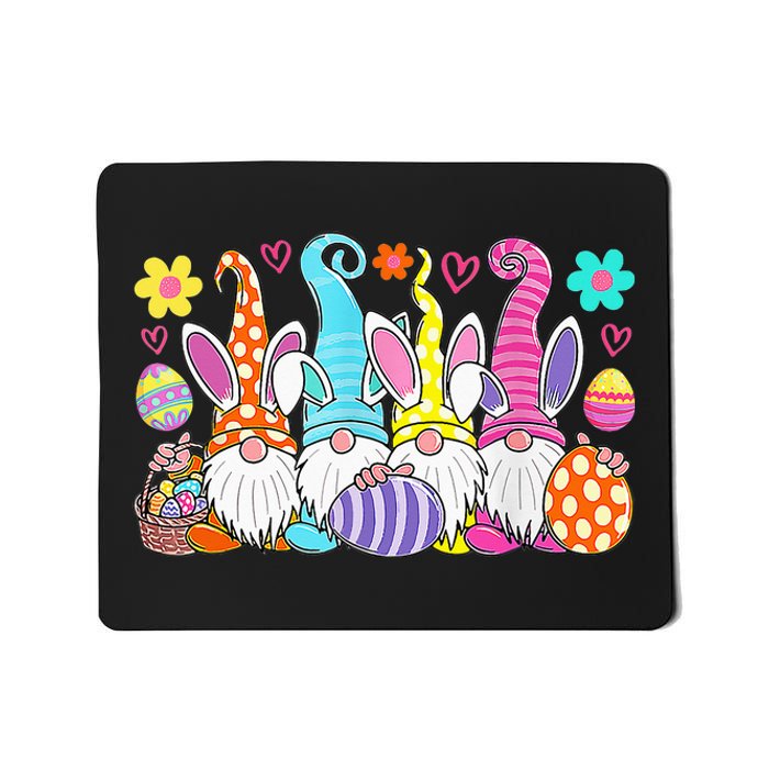 Bunny Spring Gnome Easter Egg Hunting And Basket Mousepad