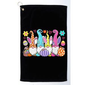 Bunny Spring Gnome Easter Egg Hunting And Basket Platinum Collection Golf Towel