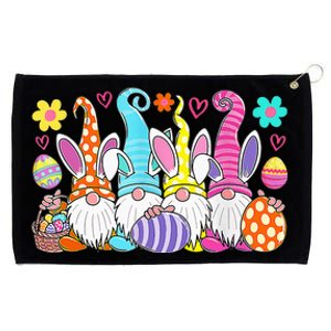 Bunny Spring Gnome Easter Egg Hunting And Basket Grommeted Golf Towel