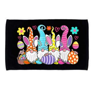 Bunny Spring Gnome Easter Egg Hunting And Basket Microfiber Hand Towel