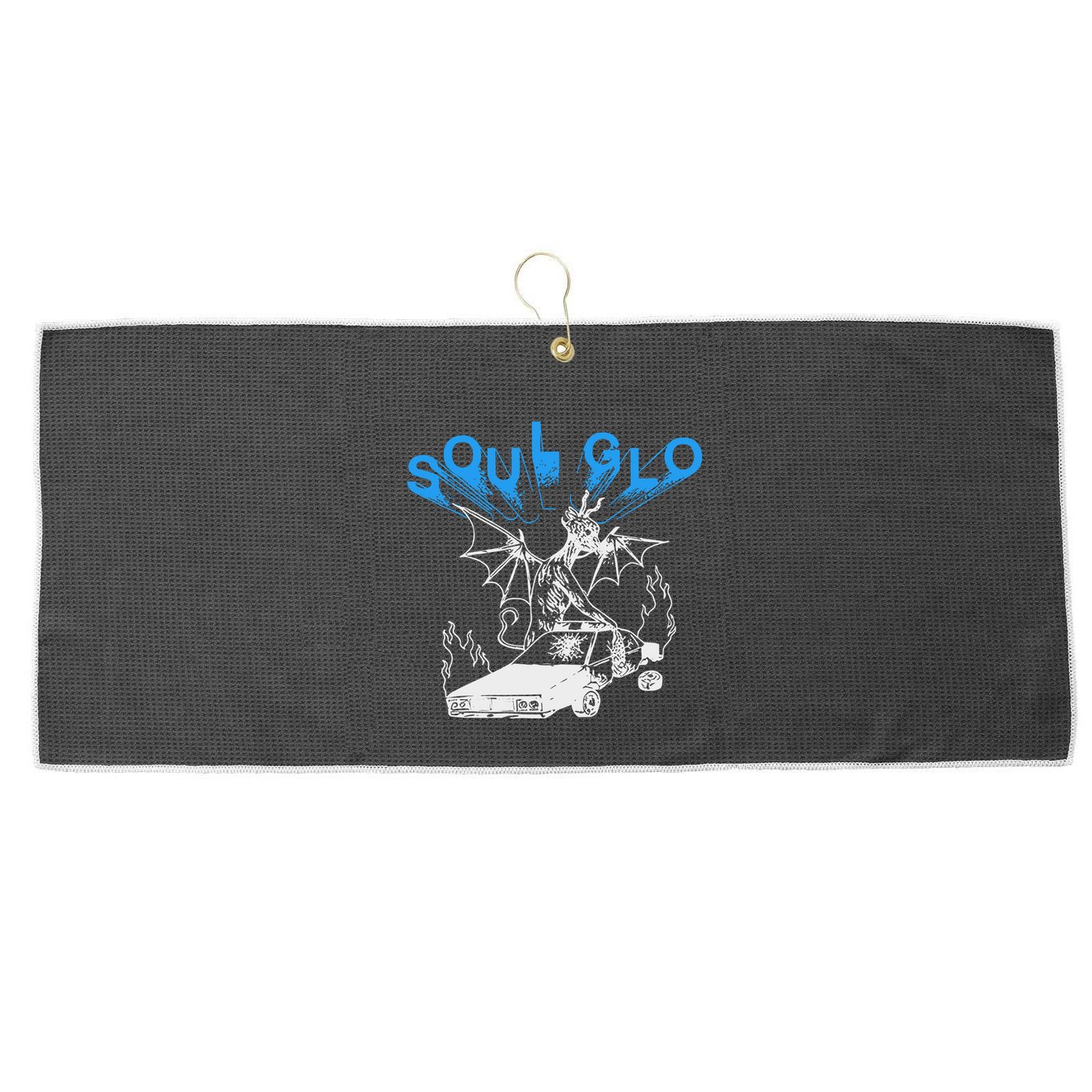 Bin Soul Glo Cop Killer Large Microfiber Waffle Golf Towel