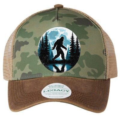 Bigfoot Sasquatch Gifts Fathers Day Bigfoot Moon Legacy Tie Dye Trucker Hat