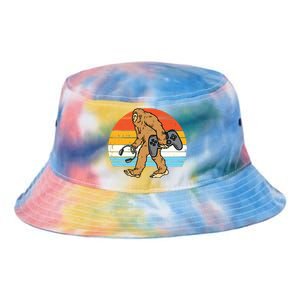 Bigfoot Sasquatch Gamer Retro Gaming Men Teens Tie Dye Newport Bucket Hat