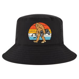 Bigfoot Sasquatch Gamer Retro Gaming Men Teens Cool Comfort Performance Bucket Hat