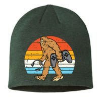 Bigfoot Sasquatch Gamer Retro Gaming Men Teens Sustainable Beanie