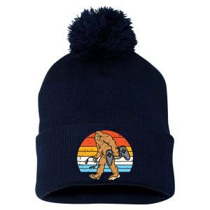 Bigfoot Sasquatch Gamer Retro Gaming Men Teens Pom Pom 12in Knit Beanie