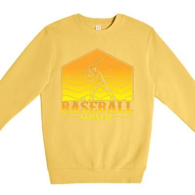 Baseball Season Gift For Baseball Fan Premium Crewneck Sweatshirt