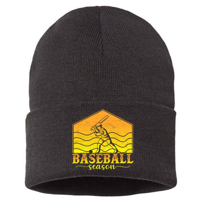 Baseball Season Gift For Baseball Fan Sustainable Knit Beanie