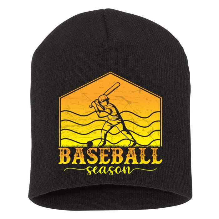 Baseball Season Gift For Baseball Fan Short Acrylic Beanie