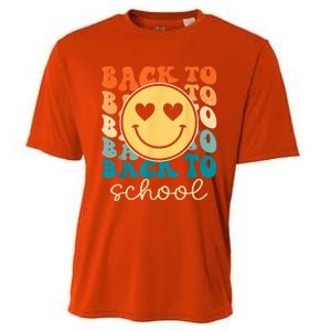 Boho Style Groovy Smile Back to School Cooling Performance Crew T-Shirt