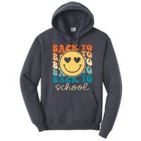 Boho Style Groovy Smile Back to School Tall Hoodie