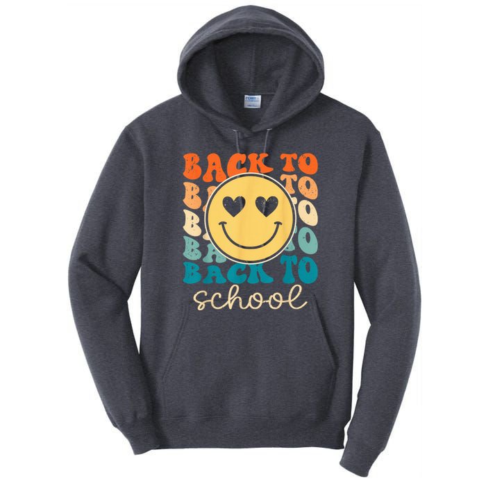 Boho Style Groovy Smile Back to School Tall Hoodie