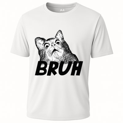 Bruh Shocked Gasp Cat Performance Shirt