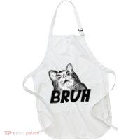 Bruh Shocked Gasp Cat Apron