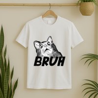 Bruh Shocked Gasp Cat T-Shirt