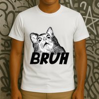 Bruh Shocked Gasp Cat T-Shirt