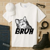 Bruh Shocked Gasp Cat Tall T-Shirt