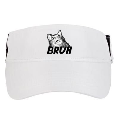 Bruh Shocked Gasp Cat Adult Drive Performance Visor