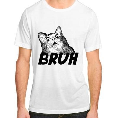 Bruh Shocked Gasp Cat Adult ChromaSoft Performance T-Shirt