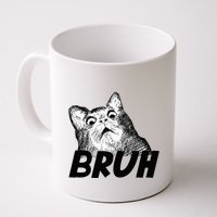 Bruh Shocked Gasp Cat Mug