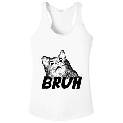 Bruh Shocked Gasp Cat Ladies PosiCharge Competitor Racerback Tank